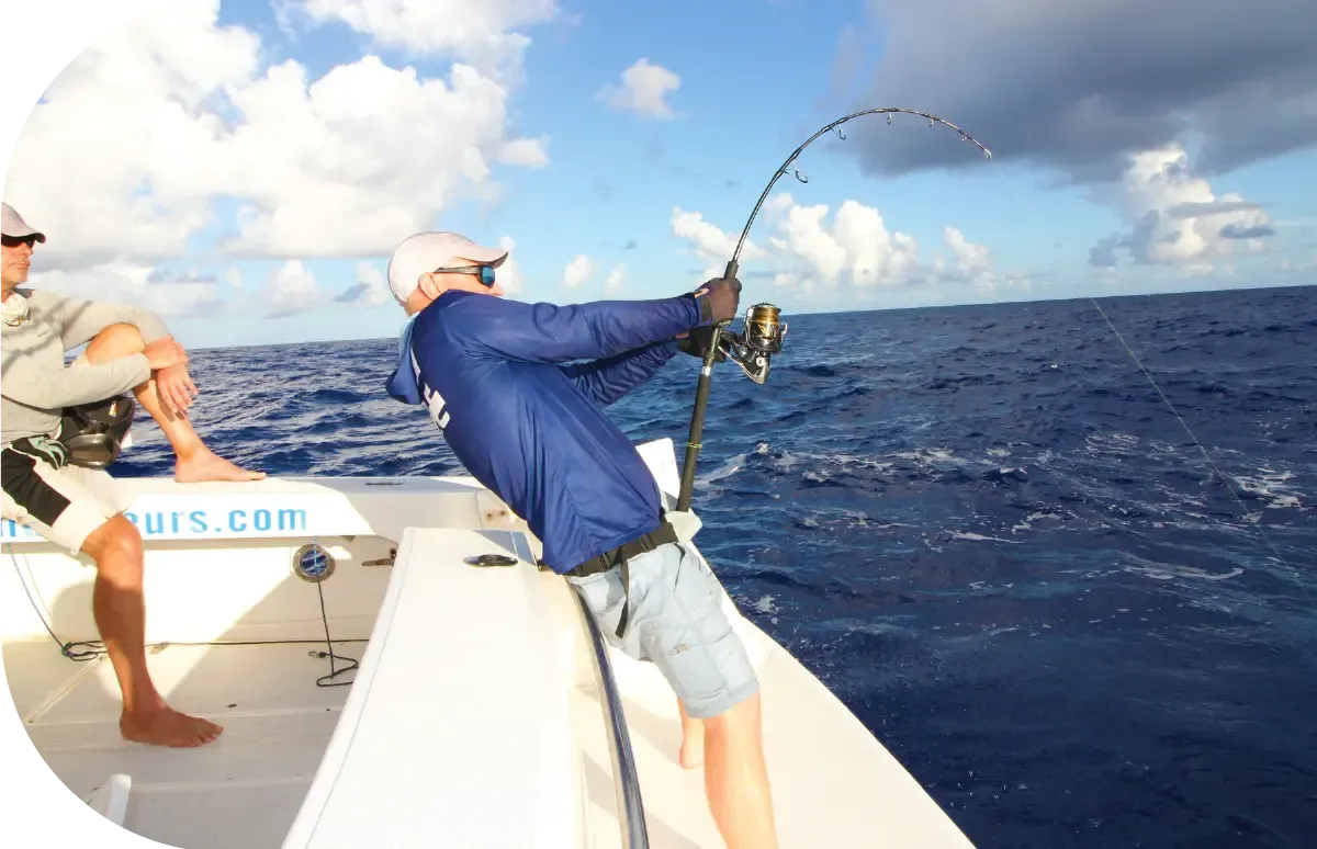 Combat intense pendant une session de pêche au gros à Rodrigues