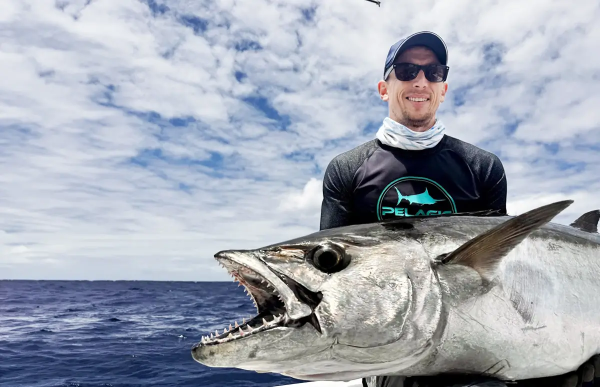 Thon à dents de chien géant pris en jigging à Rodrigues
